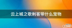 云上城之歌刺客带什么宠物