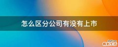怎么区分公司有没有上市