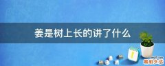 姜是树上长的讲了什么