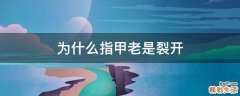 为什么指甲老是裂开