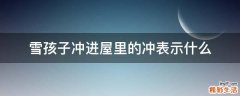 雪孩子冲进屋里的冲表示什么