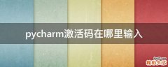 pycharm激活码在哪里输入