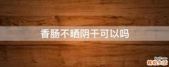 香肠不晒阴干可以吗