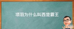 项羽为什么叫西楚霸王