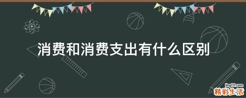 消费和消费支出有什么区别