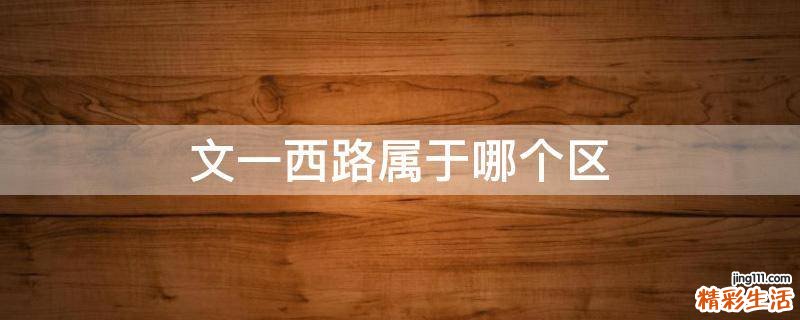 文一西路属于哪个区