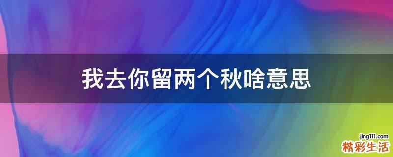我去你留两个秋啥意思