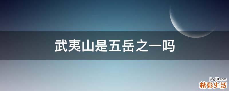 武夷山是五岳之一吗