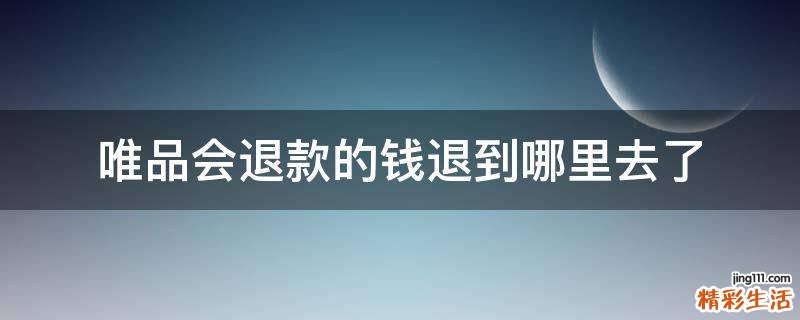 唯品会退款的钱退到哪里去了
