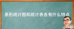 条形统计图和统计表各有什么特点