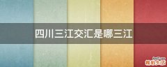 四川三江交汇是哪三江