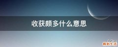 收获颇多什么意思