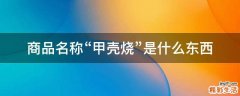 商品名称“甲壳烧”是什么东西