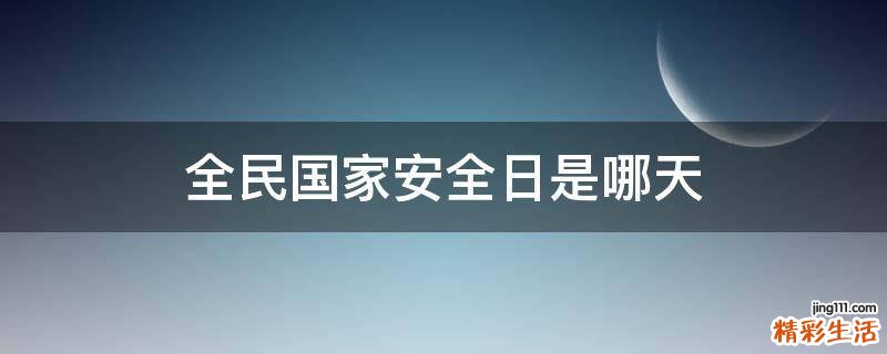 全民国家安全日是哪天