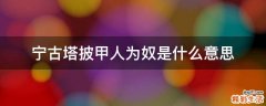 宁古塔披甲人为奴是什么意思