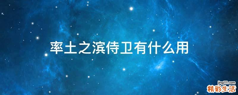 率土之滨侍卫有什么用
