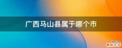 广西马山县属于哪个市