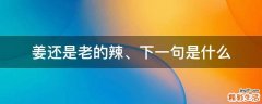 姜还是老的辣、下一句是什么