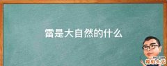 雷是大自然的什么