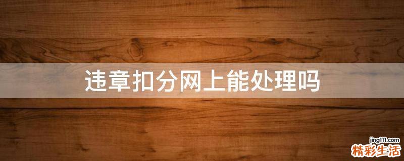 违章扣分网上能处理吗