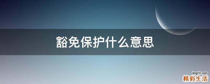 豁免保护什么意思