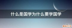 什么是国学为什么要学国学