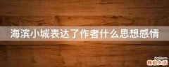 海滨小城表达了作者什么思想感情