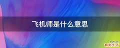 飞机师是什么意思