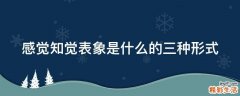 感觉知觉表象是什么的三种形式
