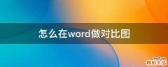 怎么在word做对比图