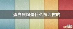 蛋白质粉是什么东西做的