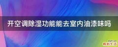 开空调除湿功能能去室内油漆味吗