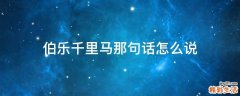 伯乐千里马那句话怎么说