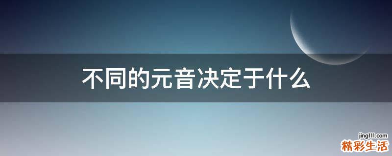 不同的元音决定于什么