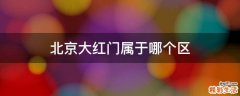 北京大红门属于哪个区