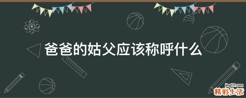 爸爸的姑父应该称呼什么