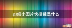 ps缩小图片快捷键是什么