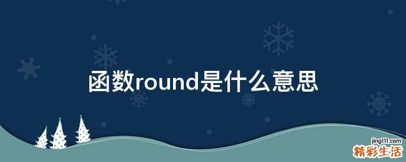 函数round是什么意思