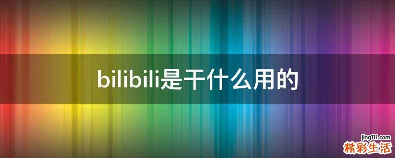 bilibili是干什么用的