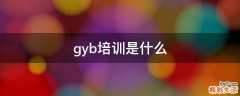gyb培训是什么