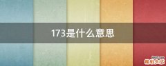 173是什么意思