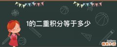 1的二重积分等于多少