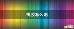 桃胶怎么泡