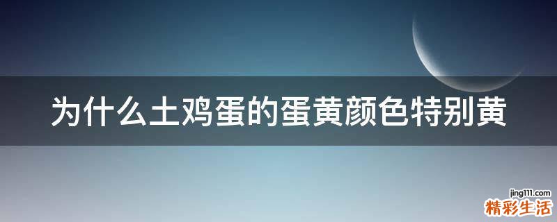为什么土鸡蛋的蛋黄颜色特别黄