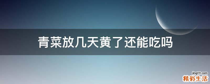 青菜放几天黄了还能吃吗