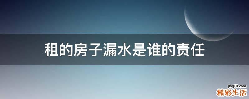 租的房子漏水是谁的责任