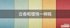 云吞和馄饨一样吗