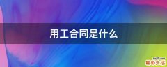用工合同是什么