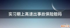 实习期上高速出事故保险赔吗