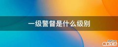 一级警督是什么级别